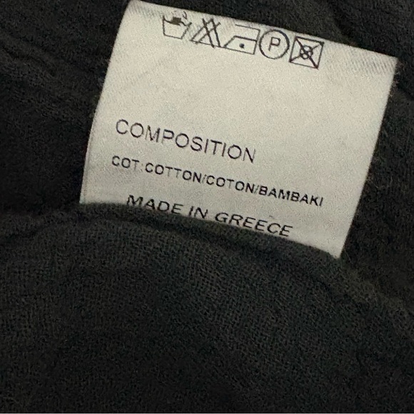 Greek Archaic Kori Black Cotton Gauze Tiered Flowy Maxi Halter Dress, Sz XS - Picture 12 of 13